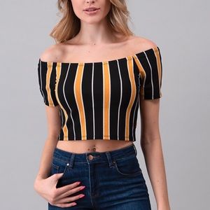Crop Top Off Shoulder Casual Blouse